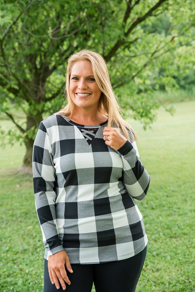 Checkmate Top in White-Your Fashion Wholesale-Stay Foxy Boutique, Florissant, Missouri