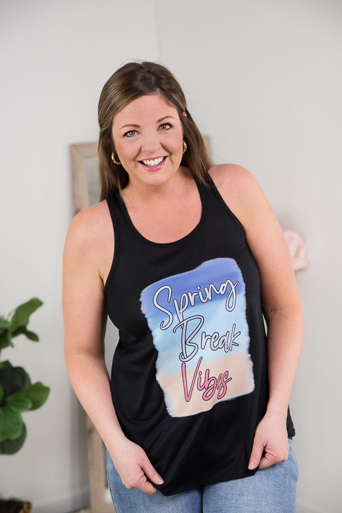 Spring Break Vibes Tank Top-BT Graphic Tee-Stay Foxy Boutique, Florissant, Missouri