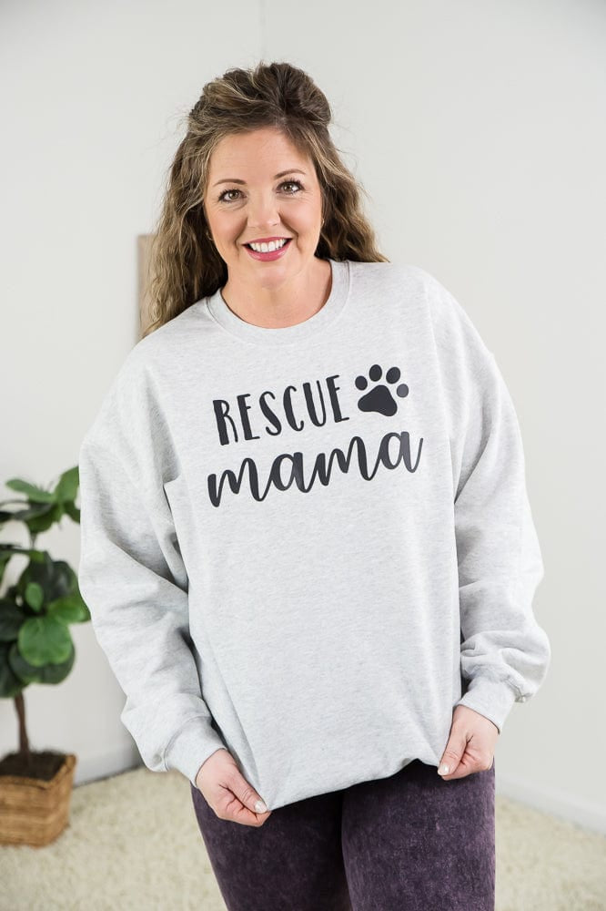 Rescue Mama Crewneck-BT Graphic Tee-Stay Foxy Boutique, Florissant, Missouri