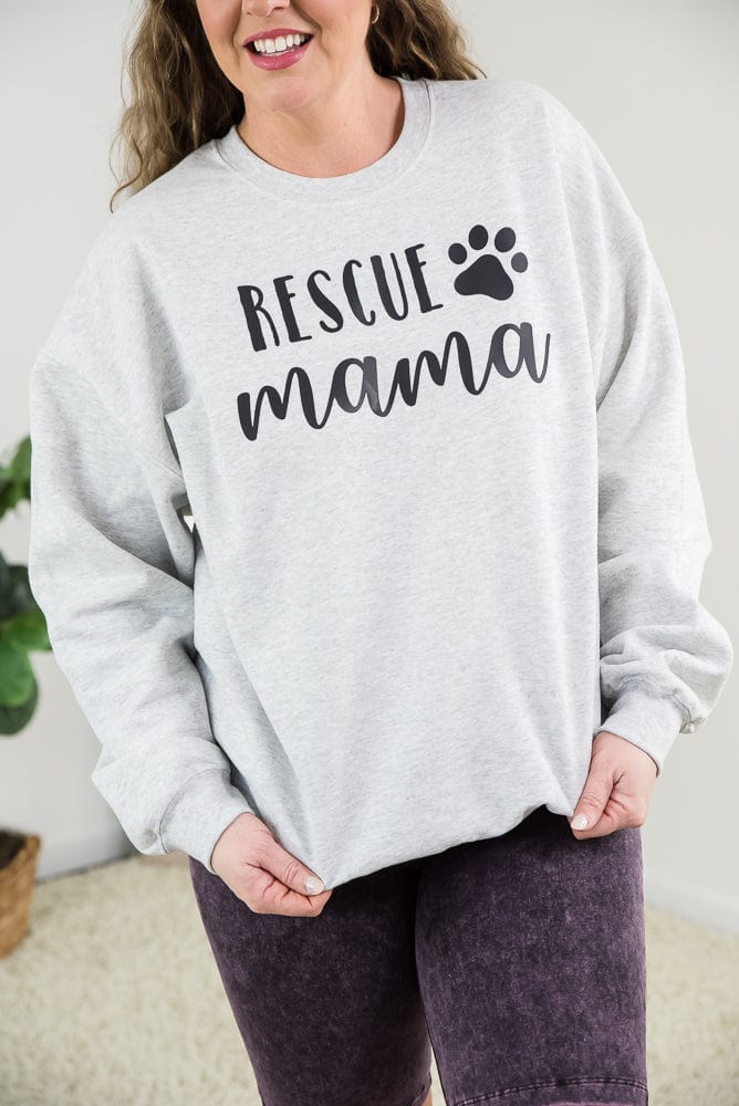 Rescue Mama Crewneck-BT Graphic Tee-Stay Foxy Boutique, Florissant, Missouri