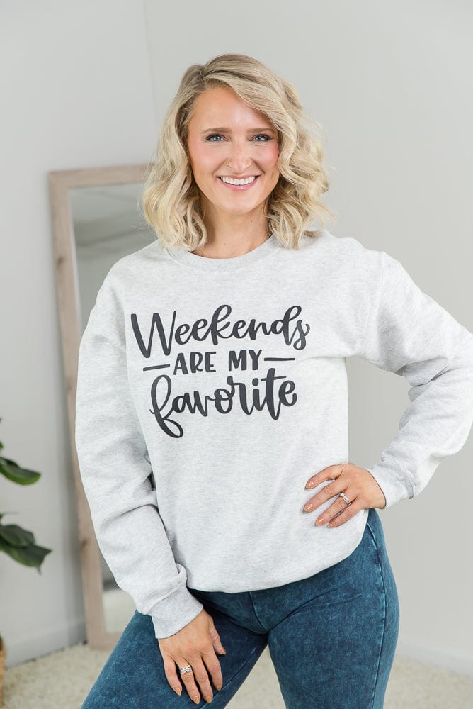 Weekends Are My Favorite Crewneck-BT Graphic Tee-Stay Foxy Boutique, Florissant, Missouri