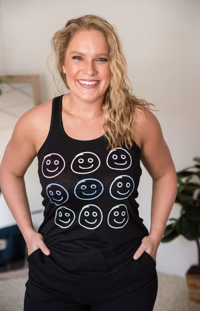 All Smiles Graphic Tank-BT Graphic Tee-Stay Foxy Boutique, Florissant, Missouri
