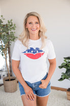 American Lips Graphic Tee-BT Graphic Tee-Stay Foxy Boutique, Florissant, Missouri