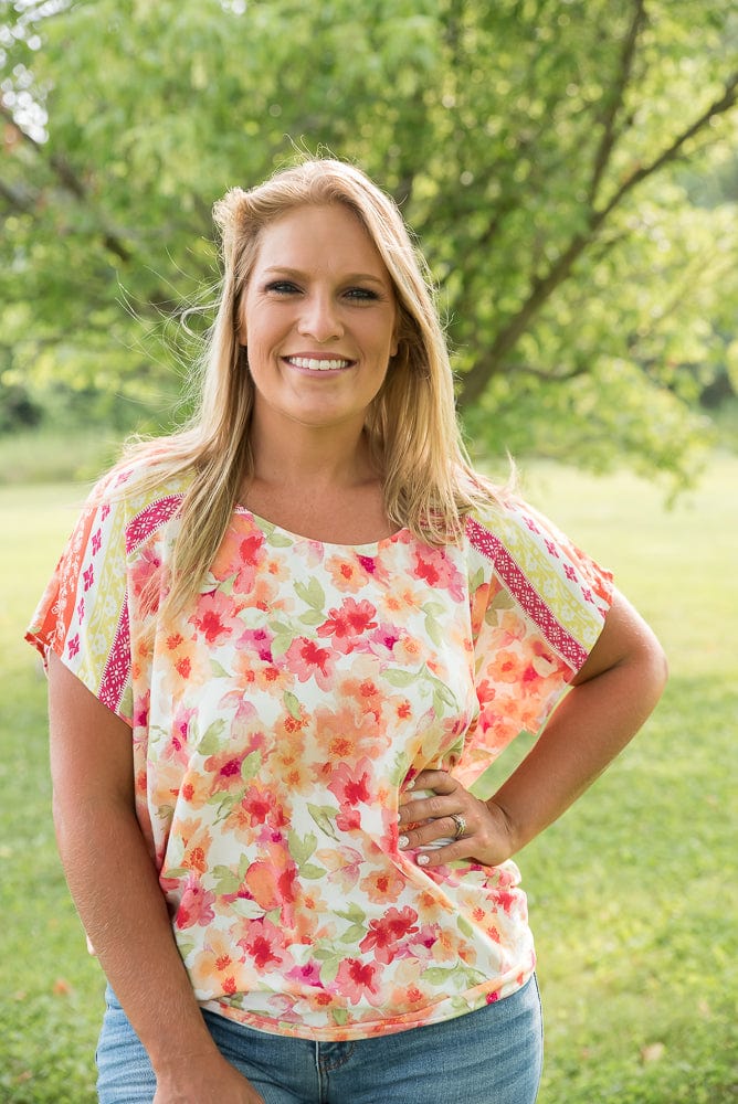 Bright Eyed Floral Top-White Birch-Stay Foxy Boutique, Florissant, Missouri