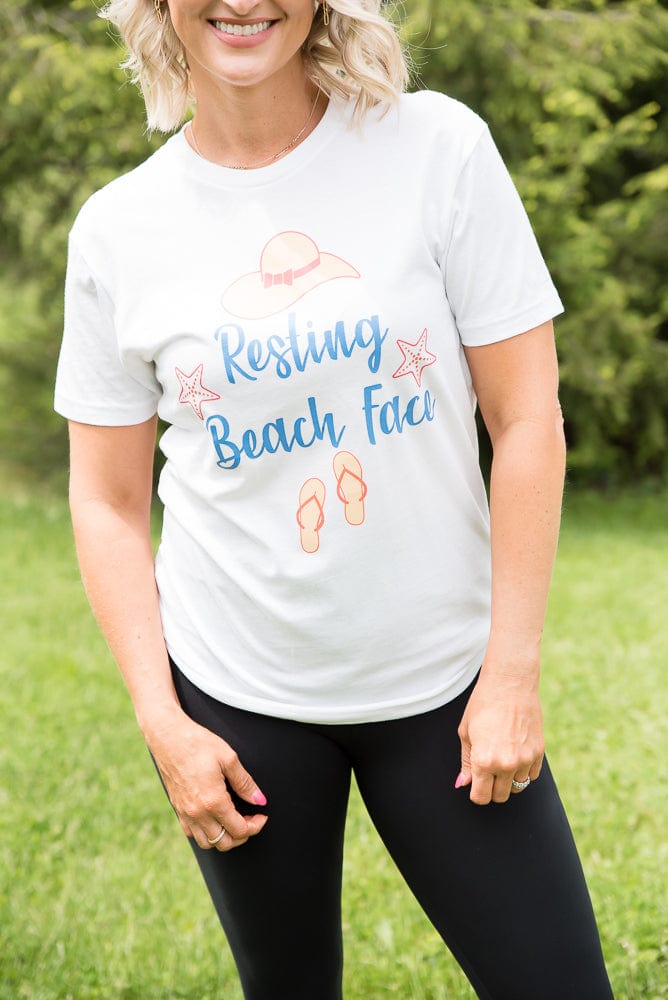 Resting Beach Face Graphic Tee-BT Graphic Tee-Stay Foxy Boutique, Florissant, Missouri