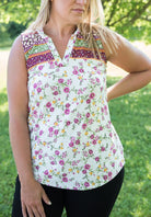 Splendid Days Sleeveless Top-White Birch-Stay Foxy Boutique, Florissant, Missouri