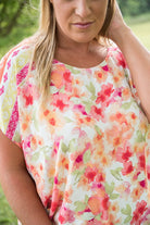 Bright Eyed Floral Top-White Birch-Stay Foxy Boutique, Florissant, Missouri