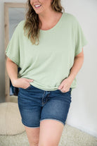 State of Mind Top in Sage-Andre by Unit-Stay Foxy Boutique, Florissant, Missouri