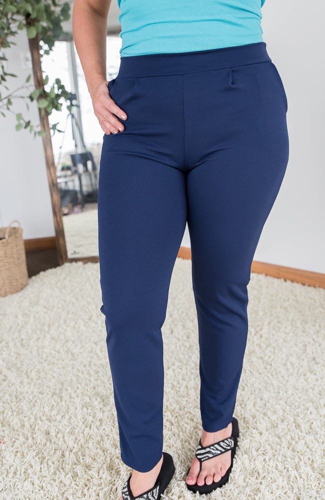 Name of the Game Pants in Navy-Heimish-Stay Foxy Boutique, Florissant, Missouri