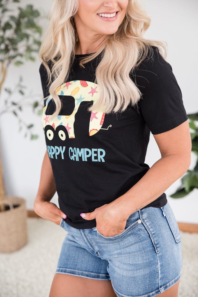 Happy Camper Graphic Tee-BT Graphic Tee-Stay Foxy Boutique, Florissant, Missouri