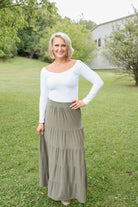 All Around Skirt in Olive-Zenana-Stay Foxy Boutique, Florissant, Missouri