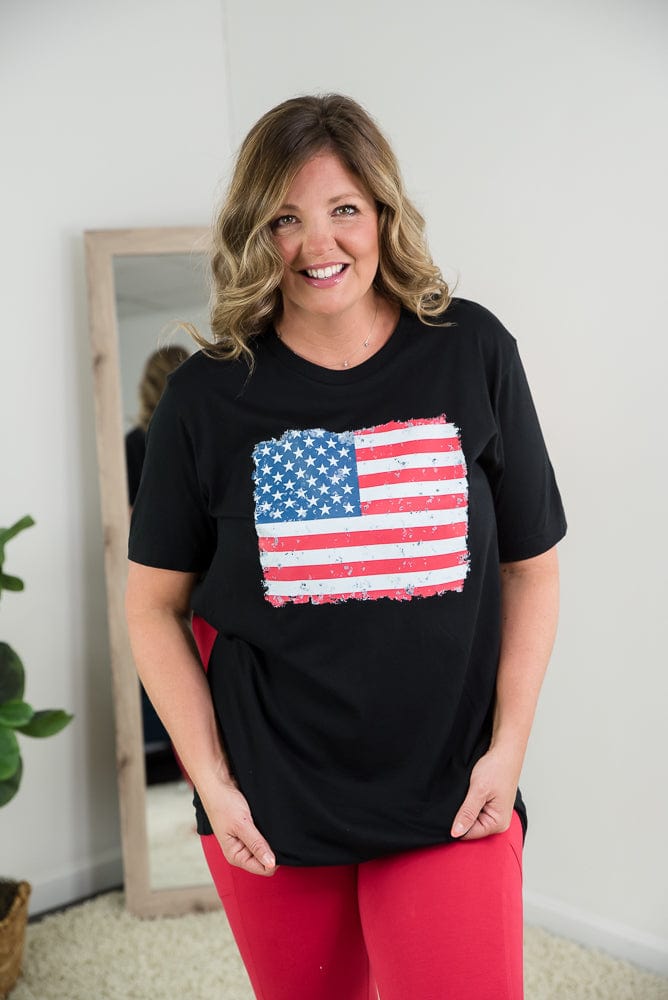 The American Flag Tee-BT Graphic Tee-Stay Foxy Boutique, Florissant, Missouri