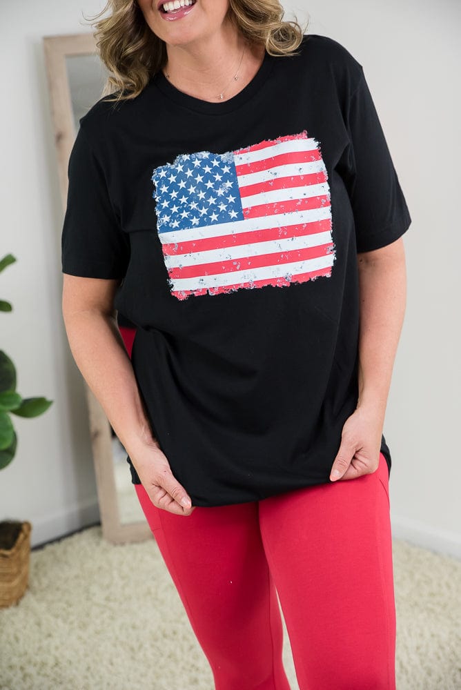 The American Flag Tee-BT Graphic Tee-Stay Foxy Boutique, Florissant, Missouri