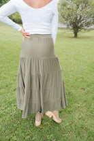 All Around Skirt in Olive-Zenana-Stay Foxy Boutique, Florissant, Missouri