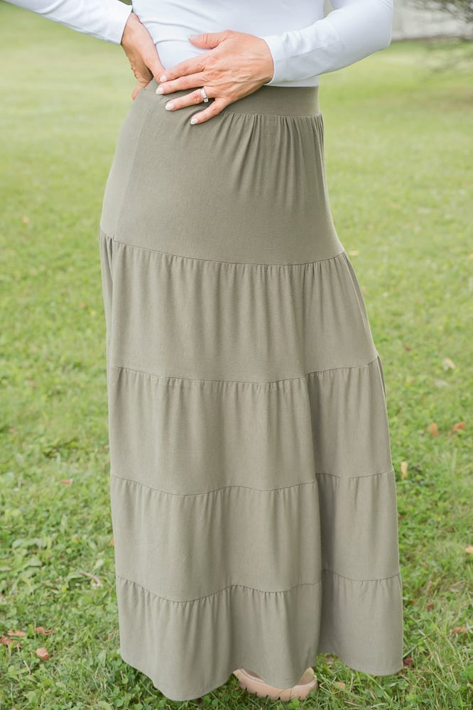 All Around Skirt in Olive-Zenana-Stay Foxy Boutique, Florissant, Missouri
