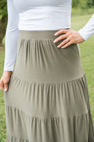 All Around Skirt in Olive-Zenana-Stay Foxy Boutique, Florissant, Missouri