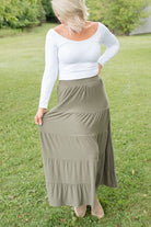 All Around Skirt in Olive-Zenana-Stay Foxy Boutique, Florissant, Missouri