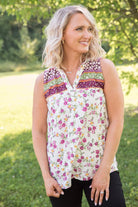 Splendid Days Sleeveless Top-White Birch-Stay Foxy Boutique, Florissant, Missouri