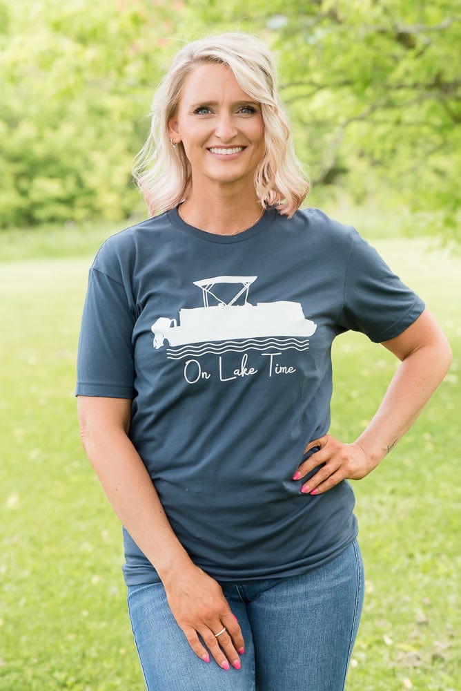 On Lake Time Graphic Tee-BT Graphic Tee-Stay Foxy Boutique, Florissant, Missouri