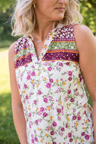 Splendid Days Sleeveless Top-White Birch-Stay Foxy Boutique, Florissant, Missouri