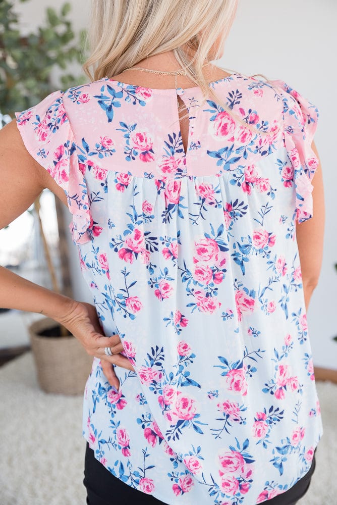 Sweet Florals Top-Andre by Unit-Stay Foxy Boutique, Florissant, Missouri