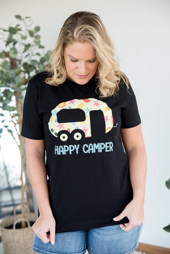 Happy Camper Graphic Tee-BT Graphic Tee-Stay Foxy Boutique, Florissant, Missouri