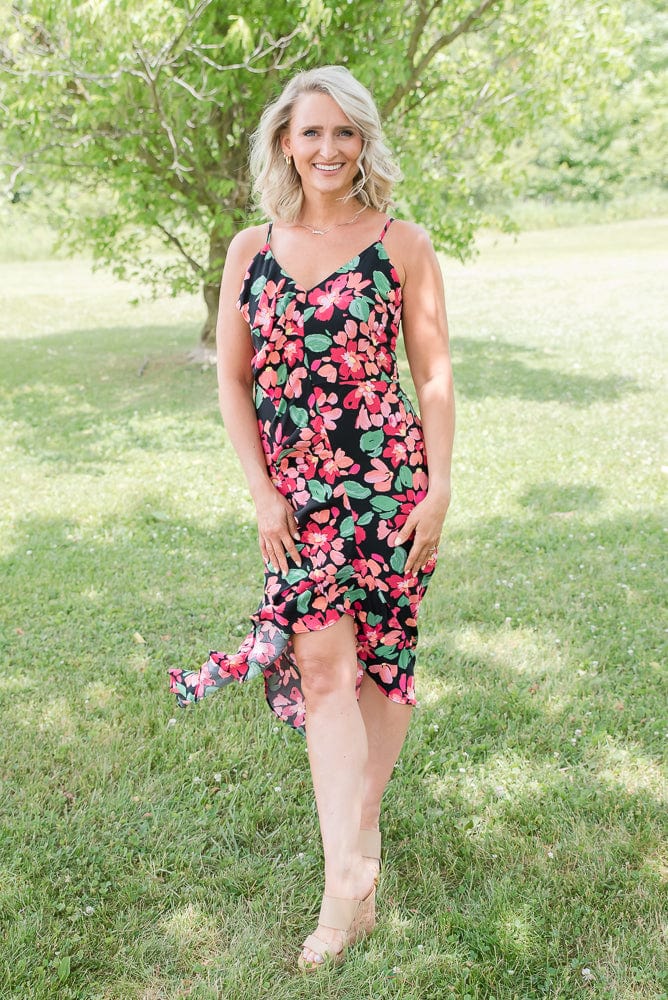 Flourishing in Floral Dress-Andre by Unit-Stay Foxy Boutique, Florissant, Missouri