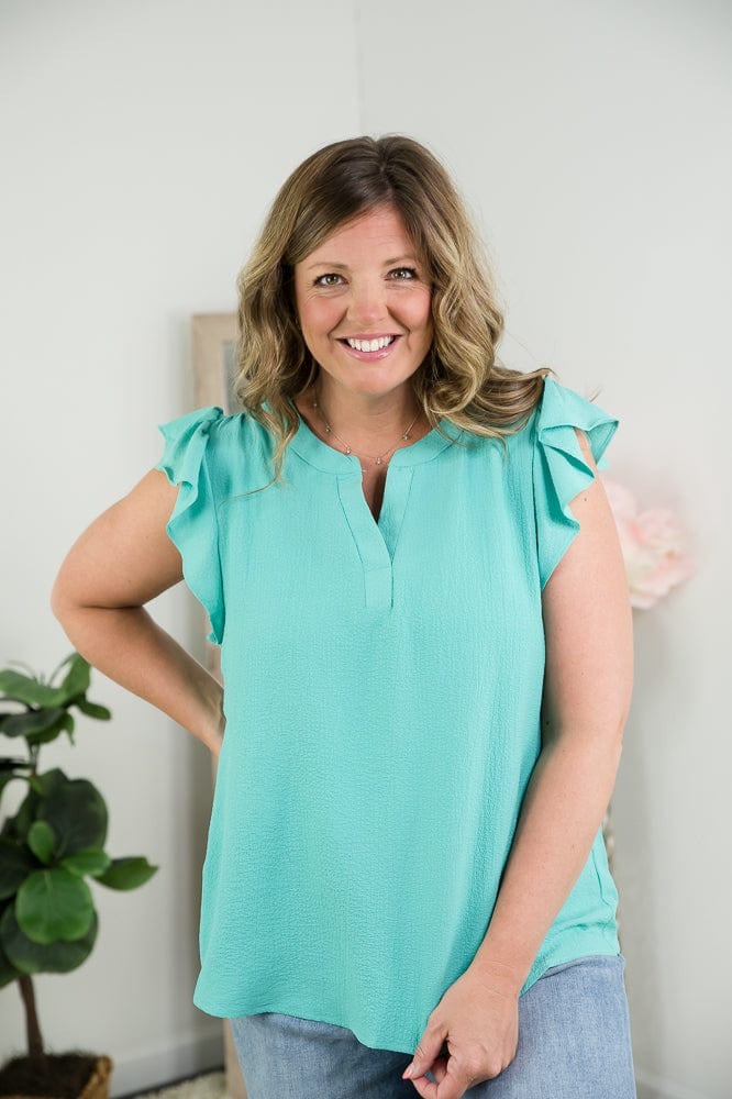 Charming Top in Emerald-Andre by Unit-Stay Foxy Boutique, Florissant, Missouri