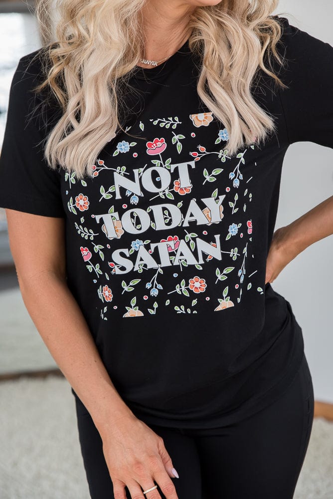Not Today Satan Graphic Tee-BT Graphic Tee-Stay Foxy Boutique, Florissant, Missouri
