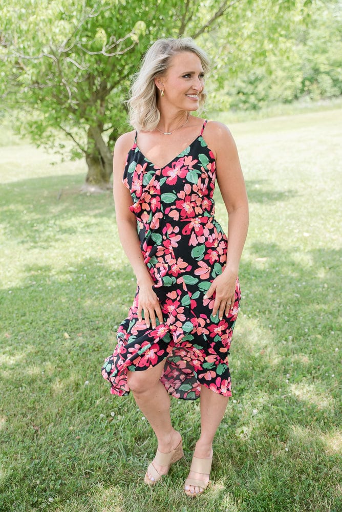 Flourishing in Floral Dress-Andre by Unit-Stay Foxy Boutique, Florissant, Missouri