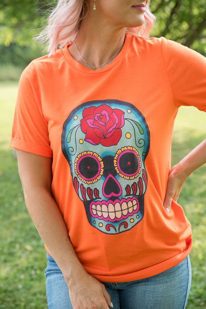 Sugar Skull Tee-YFW-Stay Foxy Boutique, Florissant, Missouri