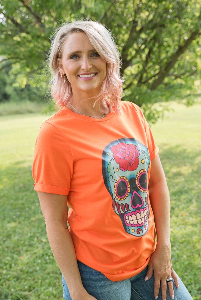 Sugar Skull Tee-YFW-Stay Foxy Boutique, Florissant, Missouri