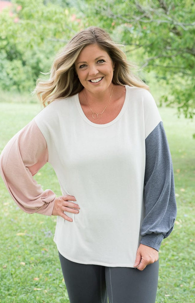 All Natural Blocking Top-Andre by Unit-Stay Foxy Boutique, Florissant, Missouri