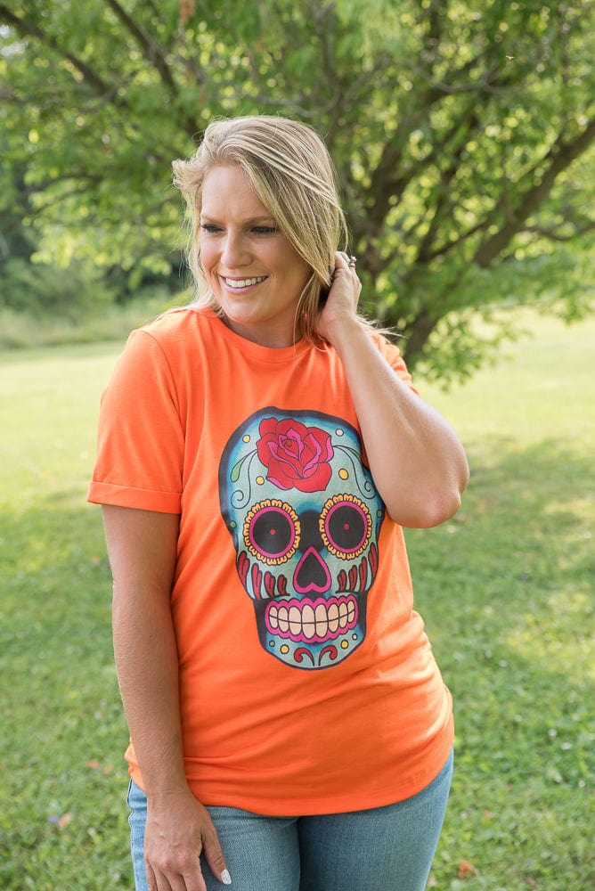 Sugar Skull Tee-YFW-Stay Foxy Boutique, Florissant, Missouri