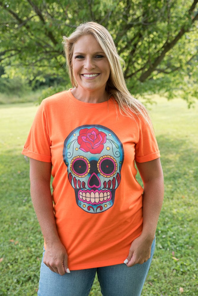 Sugar Skull Tee-YFW-Stay Foxy Boutique, Florissant, Missouri