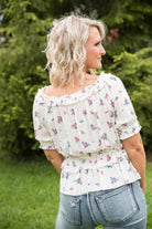 Florals Forever Top-White Birch-Stay Foxy Boutique, Florissant, Missouri