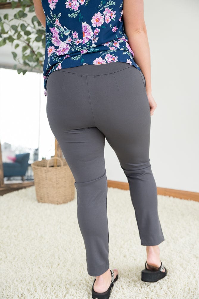 Name of the Game Pants in Charcoal-Heimish-Stay Foxy Boutique, Florissant, Missouri