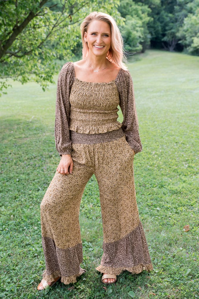 Where We Wander Top and Pants Set-White Birch-Stay Foxy Boutique, Florissant, Missouri