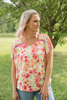 Bright Eyed Floral Top-White Birch-Stay Foxy Boutique, Florissant, Missouri