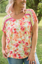 Bright Eyed Floral Top-White Birch-Stay Foxy Boutique, Florissant, Missouri