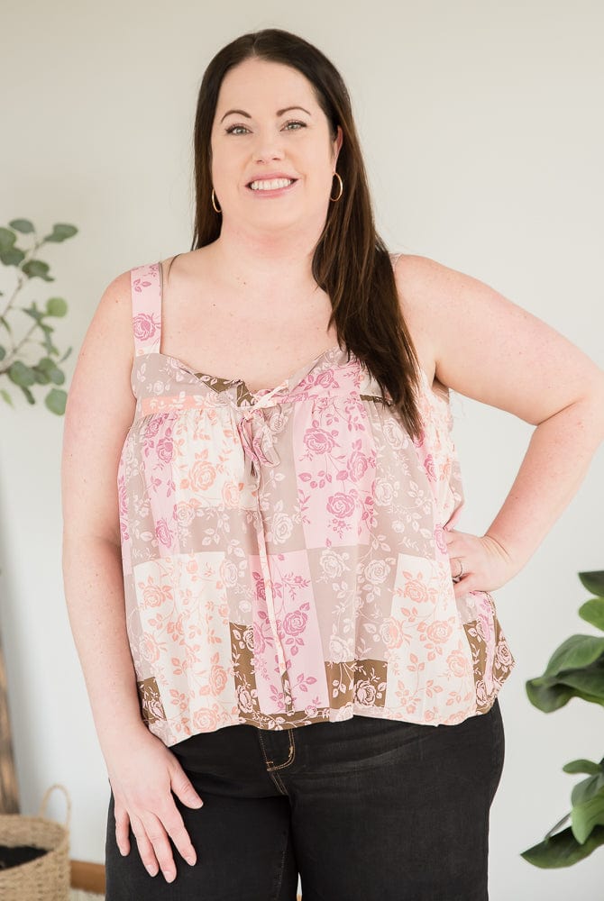 Patches of Beauty Sleeveless Top-Andre by Unit-Stay Foxy Boutique, Florissant, Missouri
