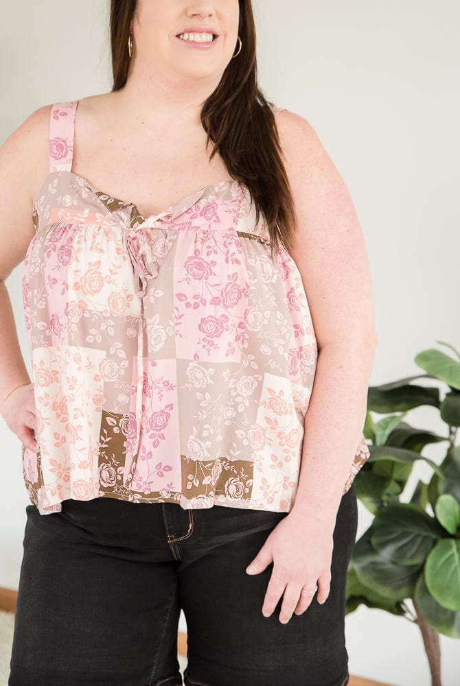 Patches of Beauty Sleeveless Top-Andre by Unit-Stay Foxy Boutique, Florissant, Missouri