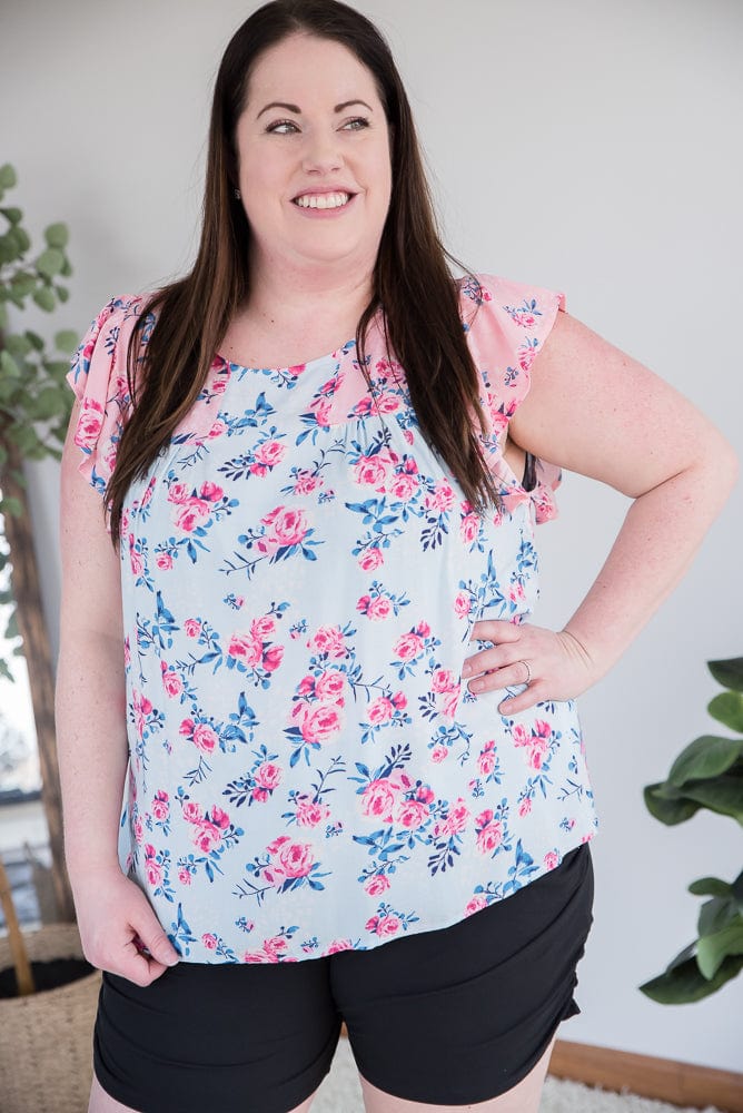 Sweet Florals Top-Andre by Unit-Stay Foxy Boutique, Florissant, Missouri