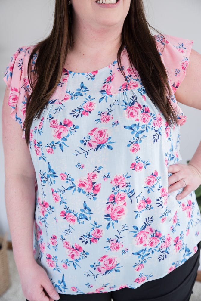 Sweet Florals Top-Andre by Unit-Stay Foxy Boutique, Florissant, Missouri