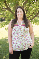 Splendid Days Sleeveless Top-White Birch-Stay Foxy Boutique, Florissant, Missouri