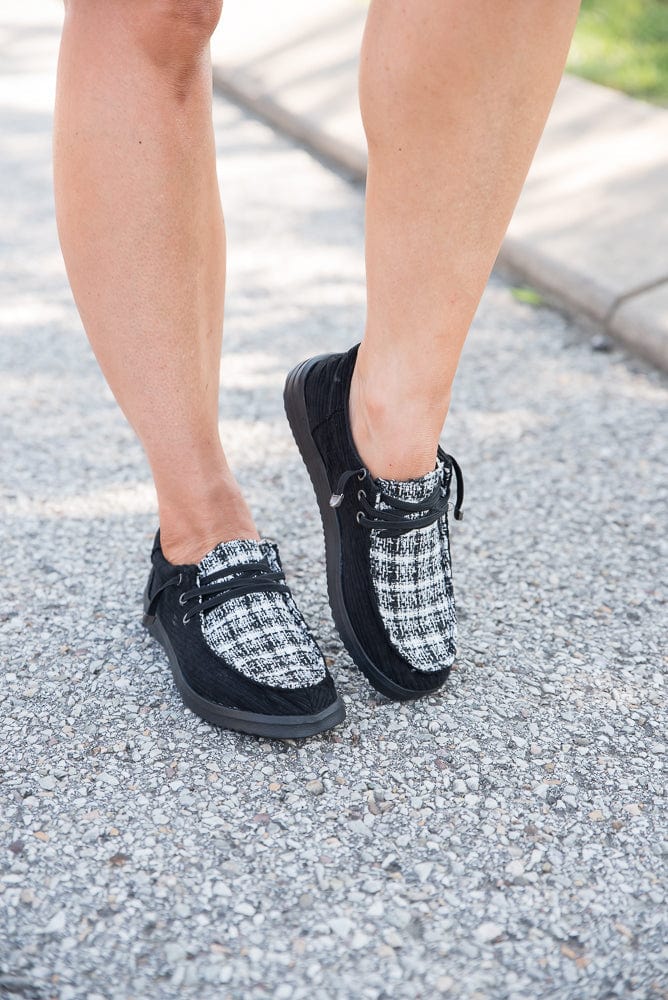Checkered Out Slides-Miami Shoes-Stay Foxy Boutique, Florissant, Missouri