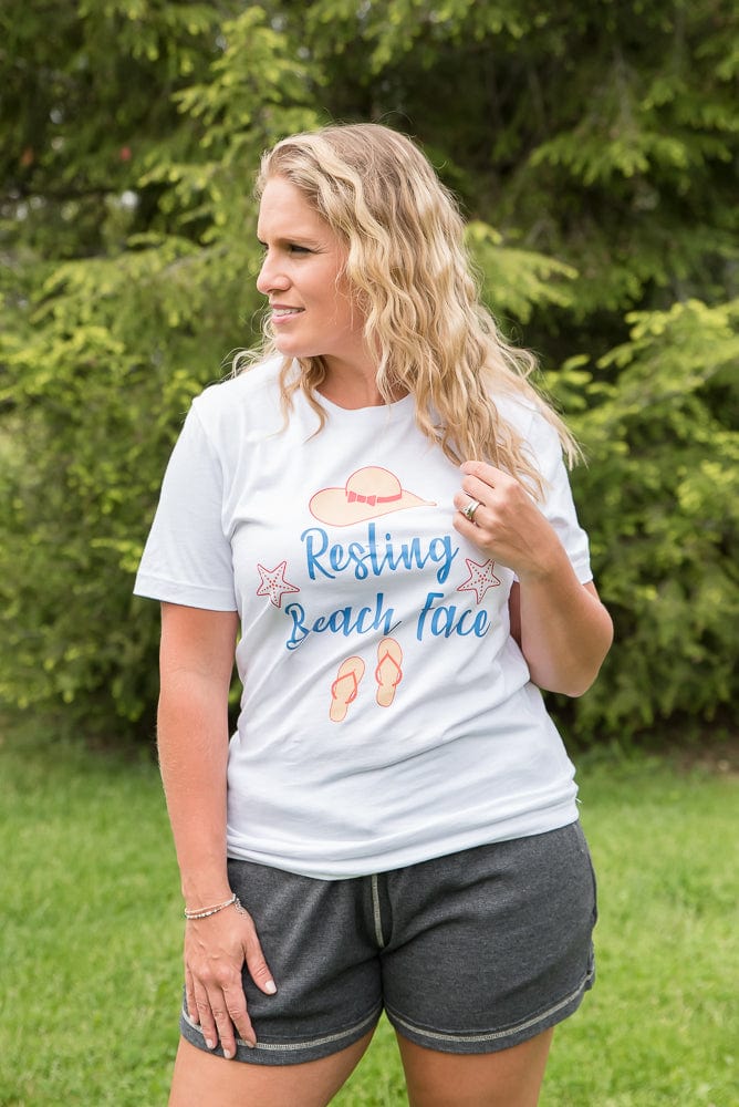 Resting Beach Face Graphic Tee-BT Graphic Tee-Stay Foxy Boutique, Florissant, Missouri