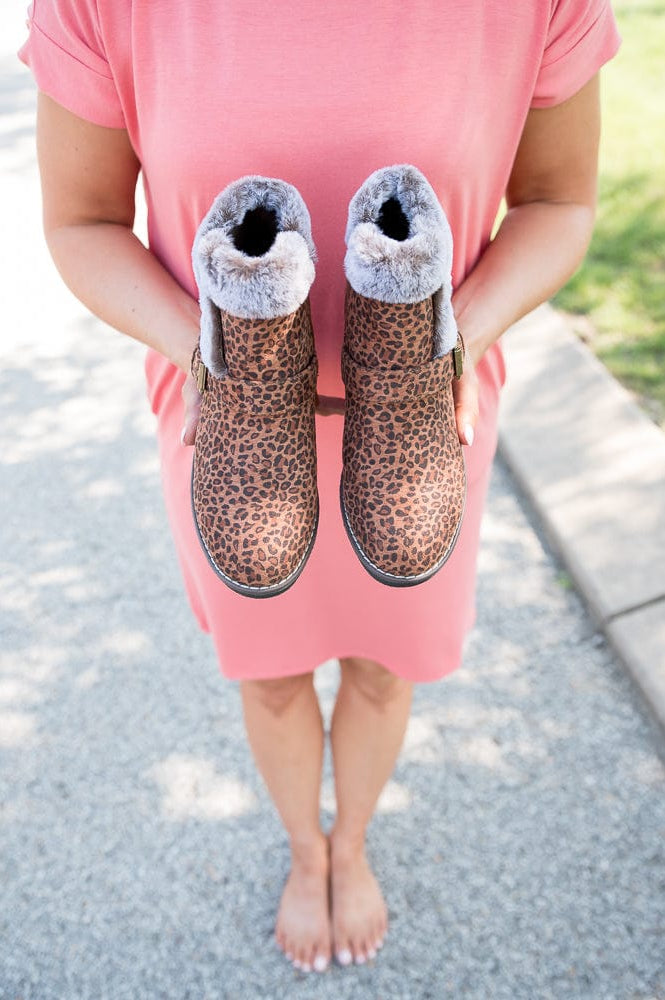 Chilly Leopard Ankle Boots-Corkys-Stay Foxy Boutique, Florissant, Missouri