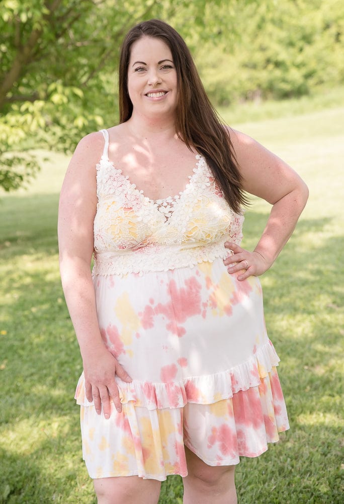 Cotton Candy Tie Dye Romper-White Birch-Stay Foxy Boutique, Florissant, Missouri