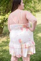 Cotton Candy Tie Dye Romper-White Birch-Stay Foxy Boutique, Florissant, Missouri